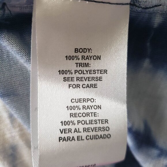 RXB Woman NWT Size L Long Sleeve Tie Dye Fringed Waterfall Front Cardigan BOHO - Picture 6 of 6